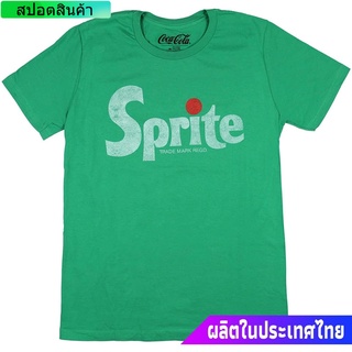 New สีเขียวสดใส Sprite โซดามะนาว Coca-Cola logo โคคาโคลา เสื้อยืดผู้หญิงผู้ชาย Sprite Mens Red Dot Distressed Logo Grap