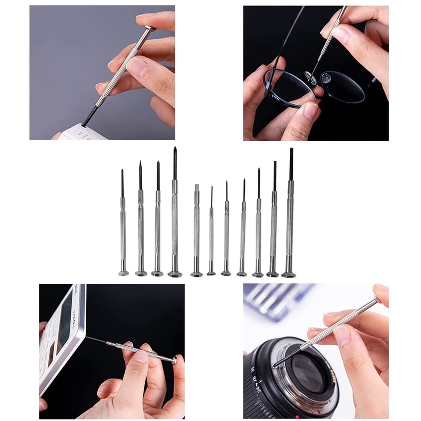 11 ชิ้นอัพเกรด Tougher Mini Precision ไขควงชุดกล่องสีแดงสําหรับของเล่นอิเล็กทรอนิกส์คอมพิวเตอร์นาฬิกาซ่อม - รูปที่ 4