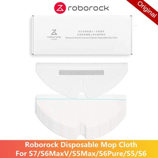 ของแท้  Original Roborock Accessories of หุ่นยนต์ดูดฝุ่นผ้าซับทิ้ง Disposible Mop Cloth สำหรับ S7/S6 MaxV/S6 Pure/S5Max/S5/S6 อะไหล่