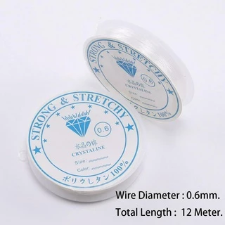 5-15m/ม้วน 0.4-1mm เอ็น เอ็นยืดใส เอ็นร้อยลูกปัด เชือกยืด ยางยืดทำสร้อยข้อมือ เครื่องประดับ DIY