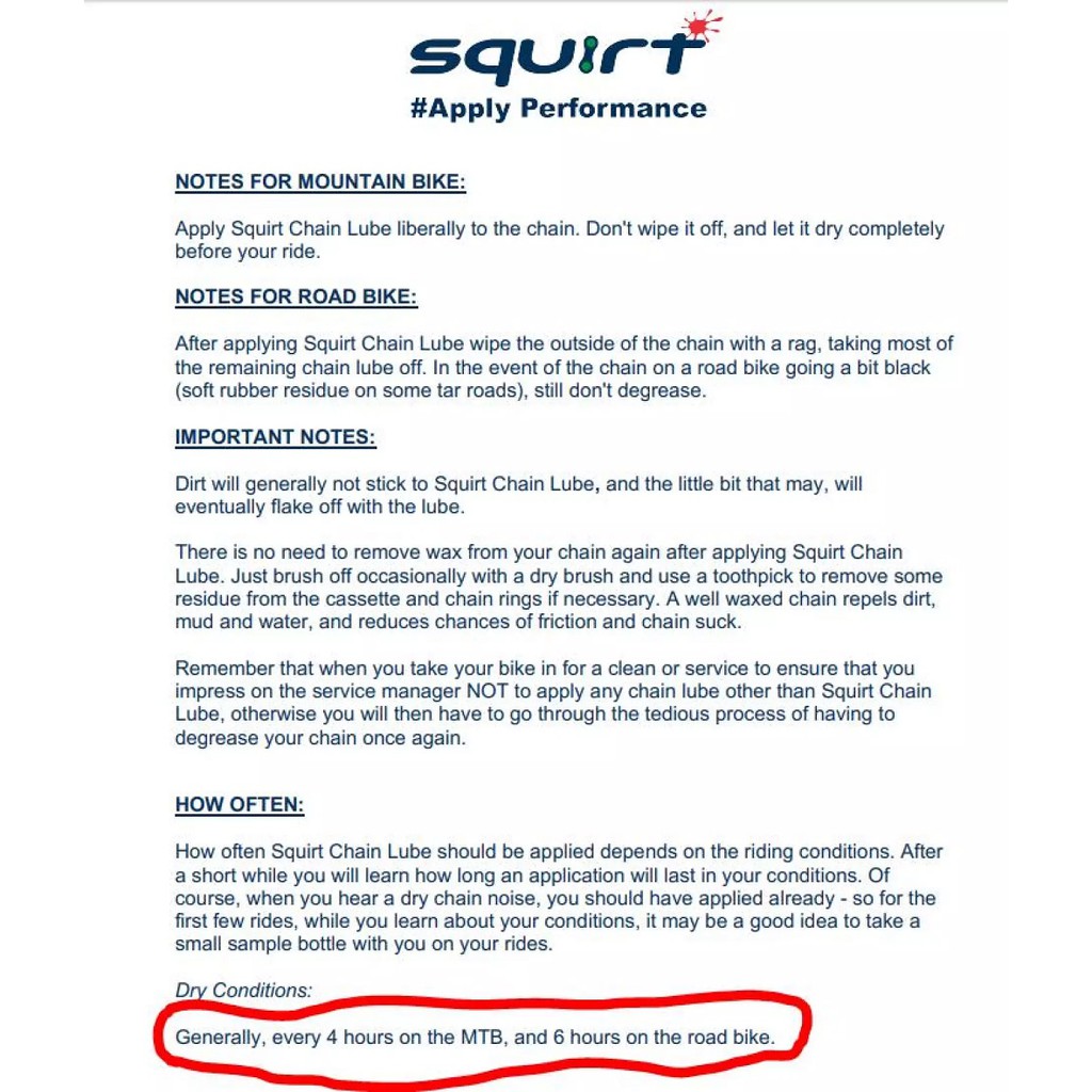 SQUIRT LUBE น้ำมัน แว็กซ์ หยอดโซ่จักรยาน e-bike ขนาด 15 ml และ 120 ml squirt lube - รูปที่ 4