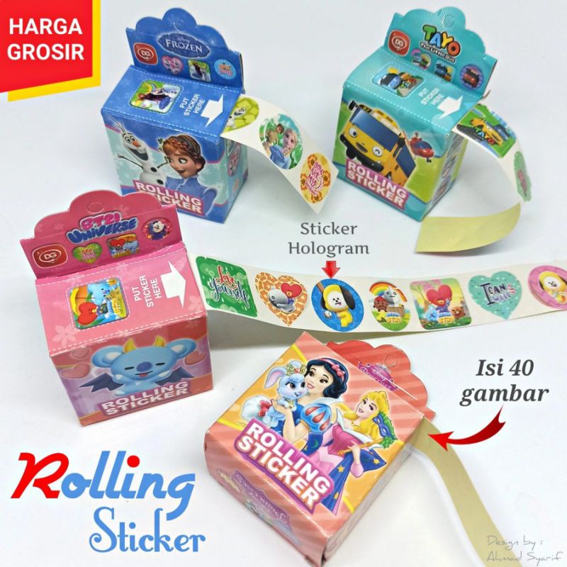 ROLLING STICKER CHARACTER, HOLOGRAM STICKER TOY