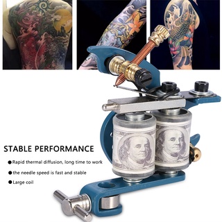 [ลดล้างสต๊อก]Tattoo Machine อุปกรณ์เครื่องมือสักคุณภาพสูง 3 สีทนทานสําหรับผู้เริ่มต้น