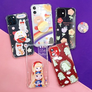 พร้อมส่ง!!Case Vivo Y12/Y17 Y20 Y21(2021) Realme C21 C25  เคสนิ่มใส TPU ฟรี Griptok เคสมือถือแฟชั่น ลายการ์ตูนน่ารัก