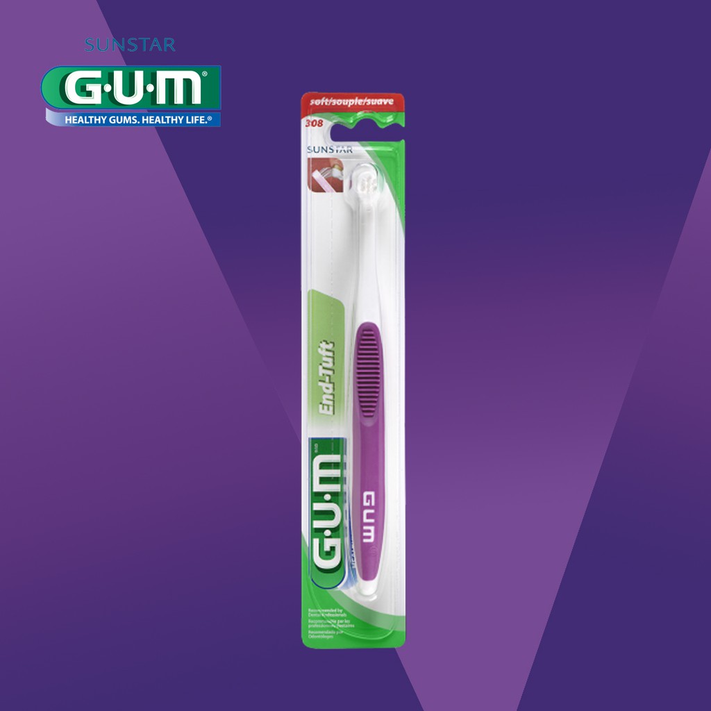 แปรงกระจุกเดียว End tuft Gum 308 แปรงกระจุกทรงแหลม นำเข้าจาก อเมริกา USA แปรงซอกฟัน แปรงฟันที่ตอดช่องว่างได้