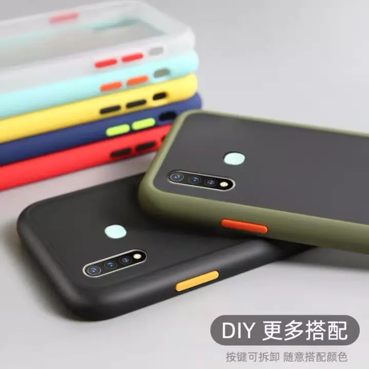 เคสขอบสี ผิดด้าน Case Huawei Y6P 2020 เคสโทรศัพท์ หัวเว่ย เคสกันกระแทก ขอบนิ่มหลังแข็ง เคส huawei Y6