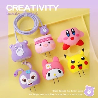 พร้อมส่งจากไทย ชุดถนอมสายชาร์จการ์ตูน สำหรับไอโฟน 18w 20w 35w