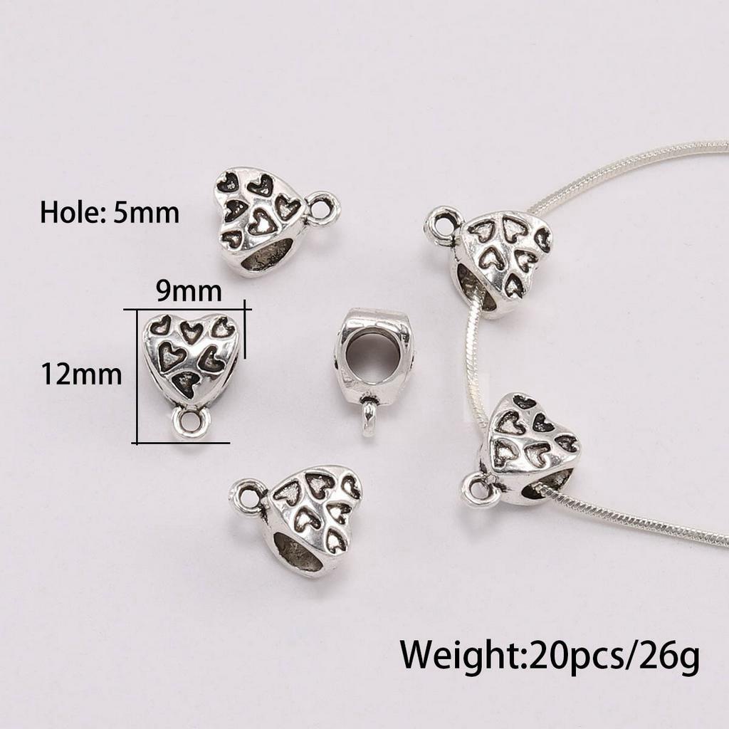 จี้ลูกปัดเงินโบราณ สำหรับทําเครื่องประดับ DIY จำนวน 20 ชิ้น/ชุด
 - รูปที่ 2