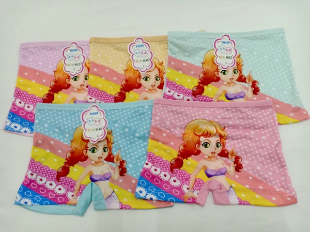 ABN Girl แพค 10 ตัว กางเกงในเด็กหญิง sizeS-xxL Girls Cartoon Underwear คละสี ลาย กกนเด็กหญิง กกนเด็ก - รูปที่ 5