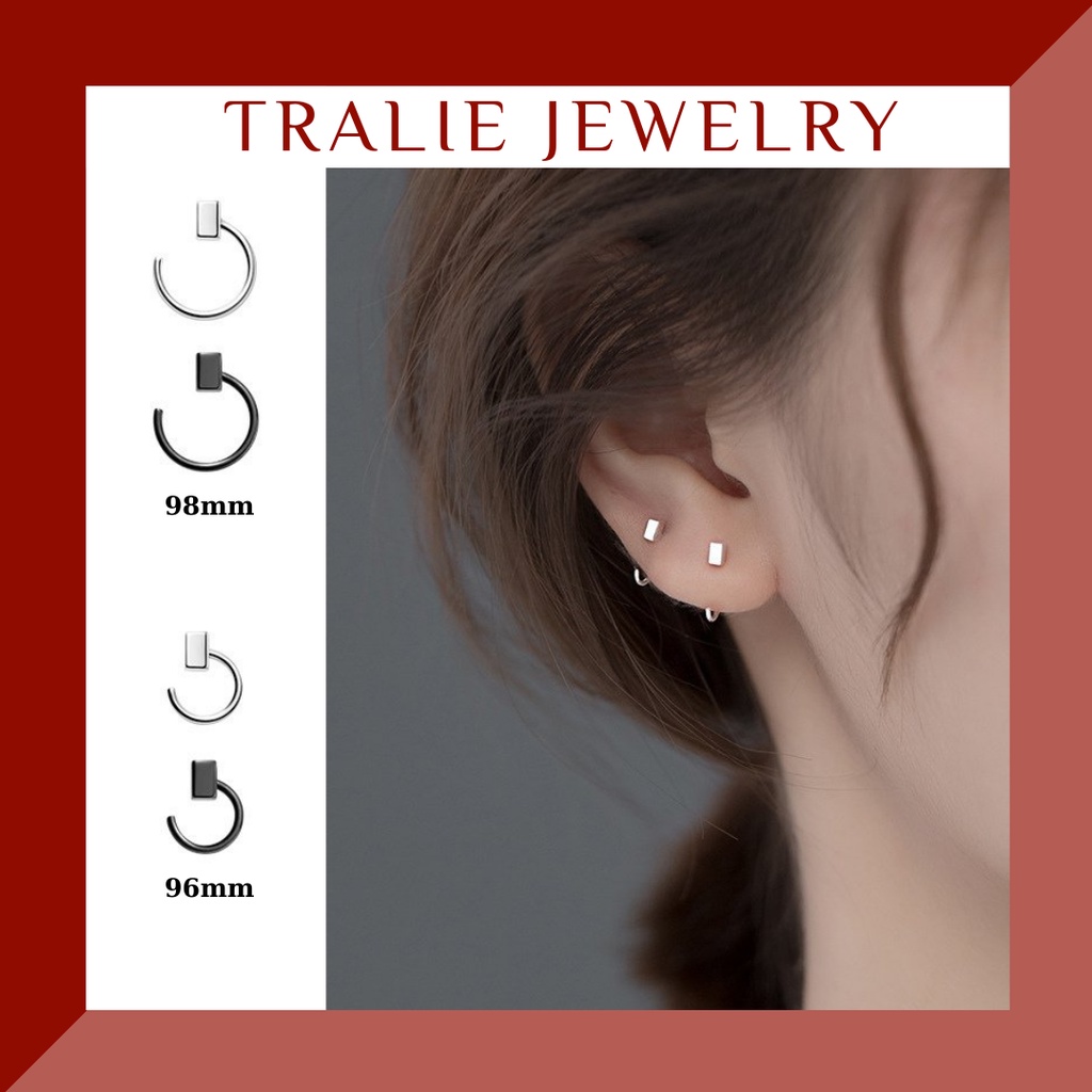 Tralie Jewelry ต่างหูเงิน 925 ต่างหูห่วงเงินผู้หญิง Tralie Jewelry