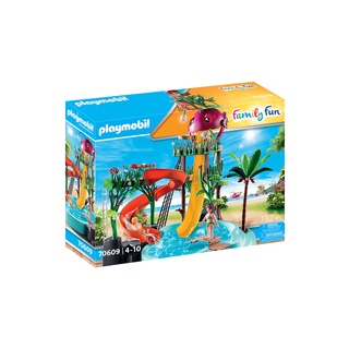 Playmobil 70609 ฟิกเกอร์ อควา พาร์ค สวนน้ำพร้อมสไลเดอร์