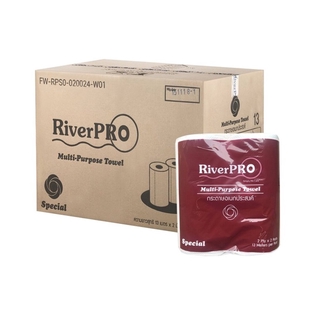 กระดาษเอนกประสงค์ RiverPro กระดาษซับมัน 8 ม้วน/แพ็ค