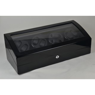 Watch Winder กล่องหมุนนาฬิกา ออโตเมติก แบบอโตเมติก 8 เรือน ควอตซ์ 9 เรือน สีดำ/สีดำ