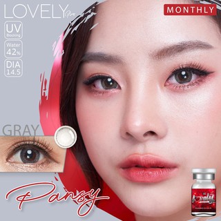 1 คู่ บิ๊กอายตาโต สีทา ขอบดำ ตาโต น่ารักกก ลายฮิตtiktok รุ่น Pansy Gray by Lovelylens ขนาด 14.5ค่าสายตาปกติ