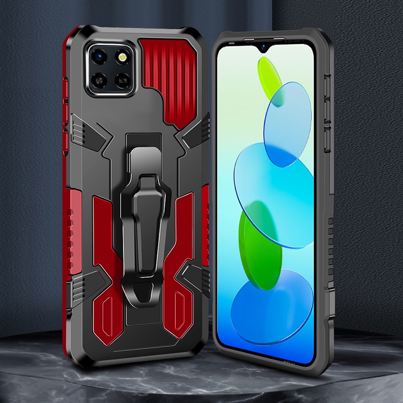 สําหรับ Infinix Smart 6 HD 4 5 Pro กรณี Hybrid Armor กันกระแทกพร้อมคลิปเข็มขัด