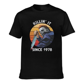 [S-5XL] เสื้อยืดลําลอง ผ้าฝ้าย แขนสั้น คอกลม พิมพ์ลาย Killin It Since 197T Michael Myers เหมาะกับเทศกาลฮาโลวีน แฟชั่นสํ