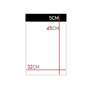 ซองไปรษณีย์พลาสติก 32x45 +5cm แพ็ค 100ใบ