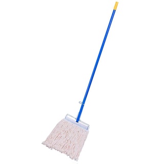 ไม้ม็อบหนีบ 10 นิ้ว สีน้ำเงินขาว SUPERCAT ไม้ถูพื้น ไม้รีดน้ำ Mop stick 10 inches blue white SUPERCAT