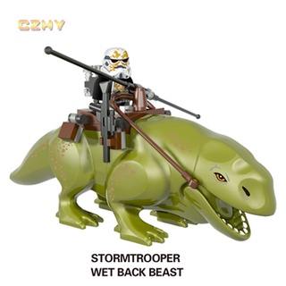 บล็อกตัวต่อ รูป Dewback Stormtrooper Tauntaun ขนาดเล็ก ของเล่นเสริมการเรียนรู้เด็ก