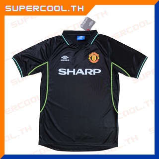 Manchester United 1998/99 Third Kit เสื้อบอลแมนยูย้อนยุค Sharp Umbro Black