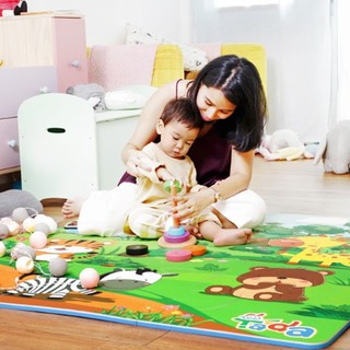 แผ่นรองคลาน แผ่นรองนั่ง โฟมปูพื้น TADA 4D JIGSAW FLOOR MAT  ขนาด 140 x 140 cm.