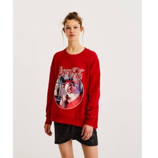 เสื้อกันหนาว สเวตเตอร์ คริสมาสต์ ซานตาคลอส สีแดง coca cola Pull&amp;Bear