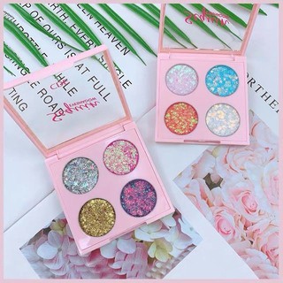 CDE Four-color sequin eyeshadow cream Glitter Eye Makeup เทรนด์แต่งตาวิ้งวับ