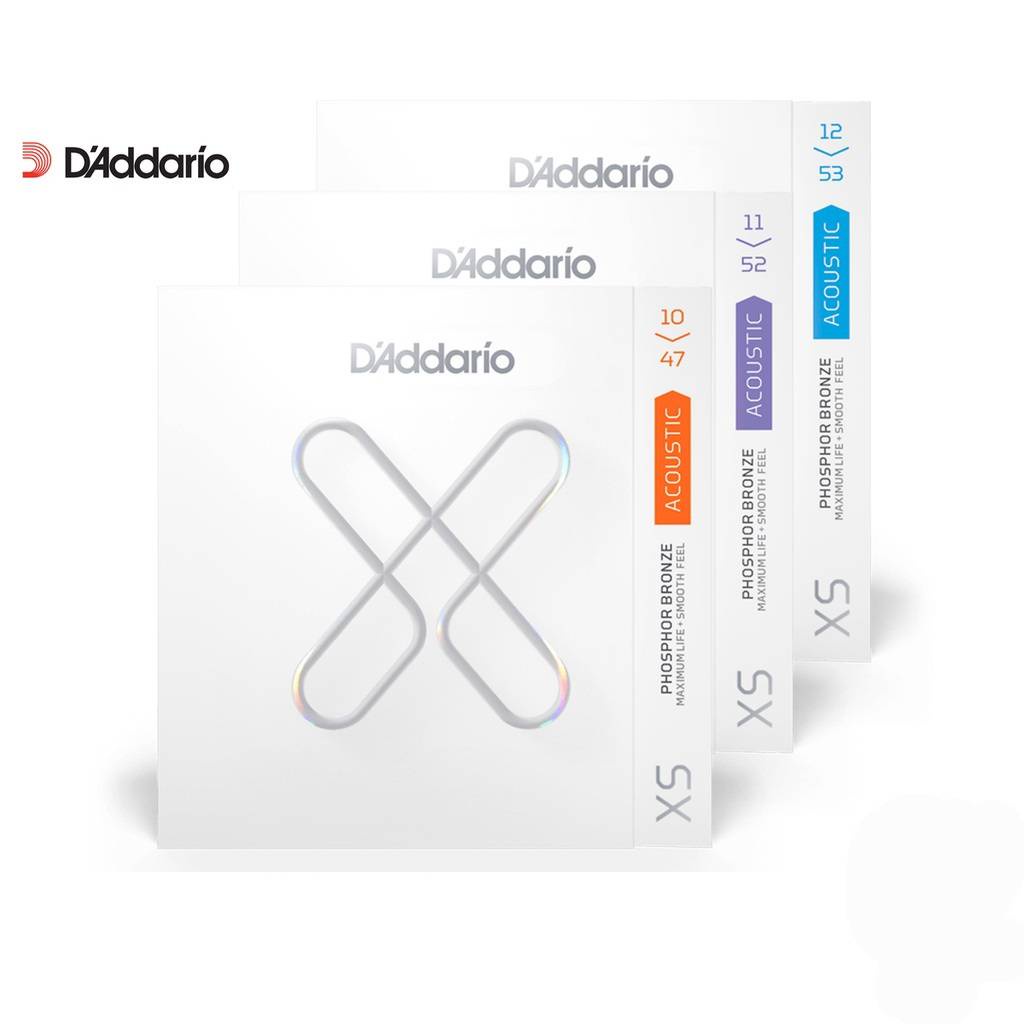 D'addario XS Phosphor Bronze Acoustic Guitar String สายกีต้าร์โปร่ง addario เคลือบ คุณภาพสูง ของแท้ 