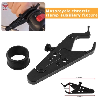 TMNFJ Universal Motorcycle Throttle Lock Assist Cruise Control Clamp with Silicone Ring