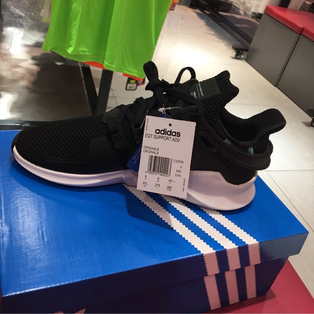 Adidas EQT Support ADV Black trainers size 9 uk