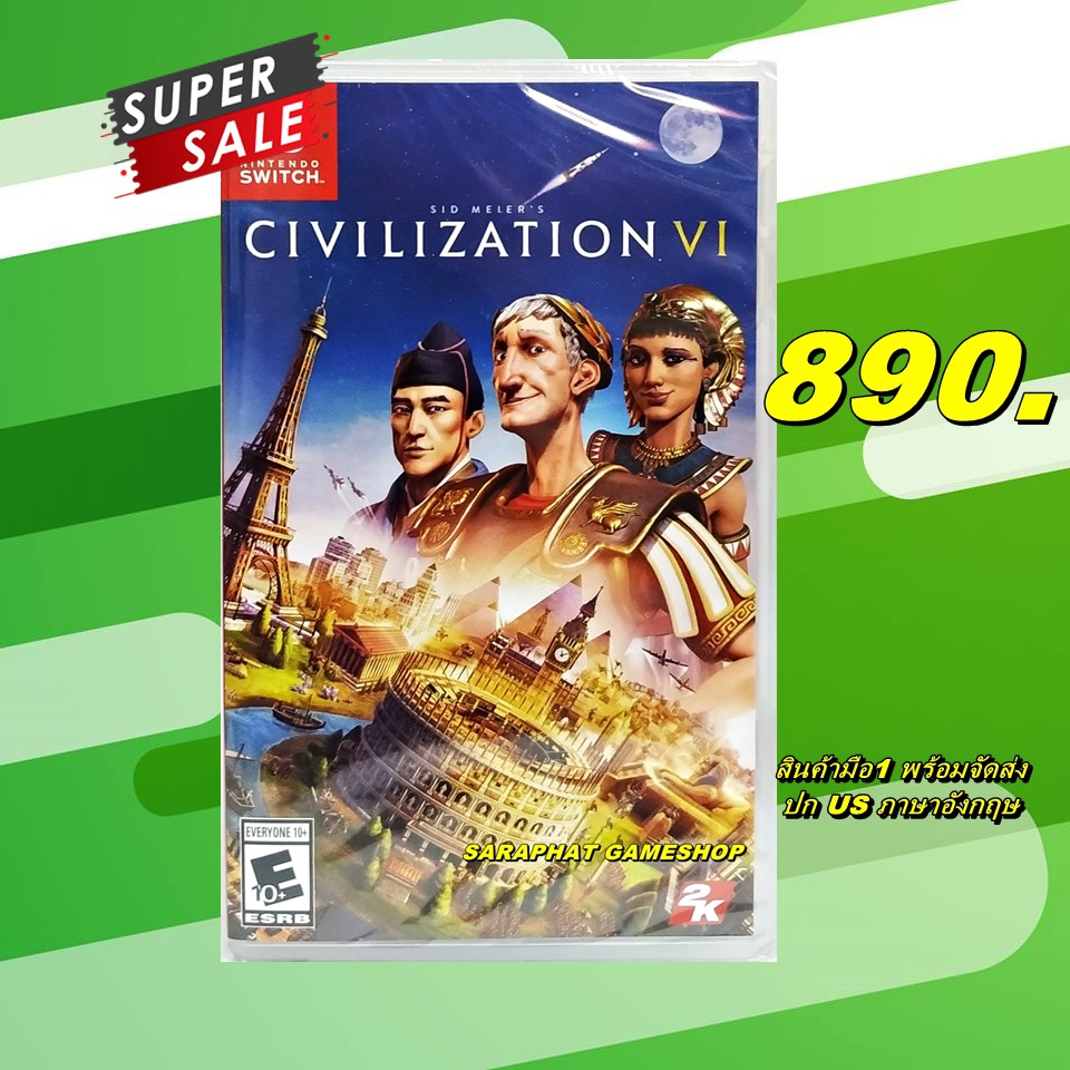 Nintendo Switch SID MELER'S Civilization VI ปก US Eng Ver. มือ1ในซีล พร้อมจัดส่ง
