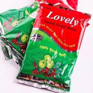 เฮนน่าย้อมผม lovely natural herbal henna 200 g ย้อมผมปิดผมหงอก