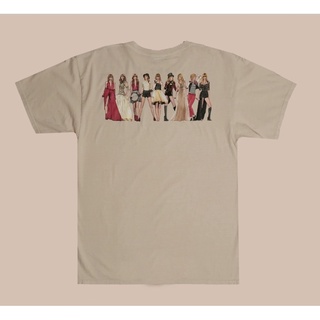 เสื้อยืดคอกลมเสื้อยืด Taylor Swift สีแดง Taylor สีเบจS-4XL