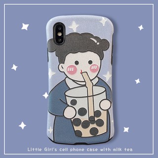 เคสทาสชานมไข่มุก เคสโทรศัพท์ Oppo Reno,Oppo Reno10x,Oppo Reno2,Oppo R9s