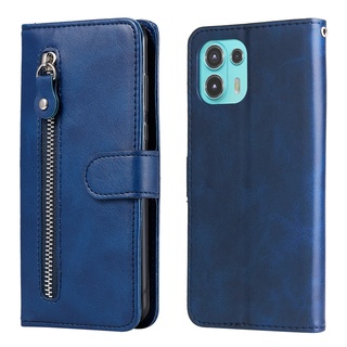 เคสโทรศัพท์มือถือหนัง PU พร้อมช่องใส่บัตร มีซิป สําหรับ Motorola Moto G9 Play E7 Plus G8 Power Edge S 20 Pro Lite E40 E30 E20 E6S E6i