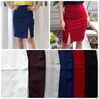 skirtกระโปรง✔✣■กระโปรงผ่าหน้า ผ้าฮานาโกะ ยาว 22” S-3XL