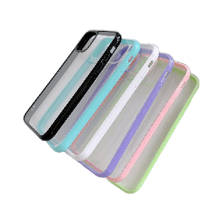 Case สำหรับไอโฟน เคสขอบสี ขอบนิ่มหลังแข็งรุ่น i13,i6.6s,6p,6sp,i7,i8,7p,8p,X,Xs,XR,Xsmax,SE,i11pro,i12pro max