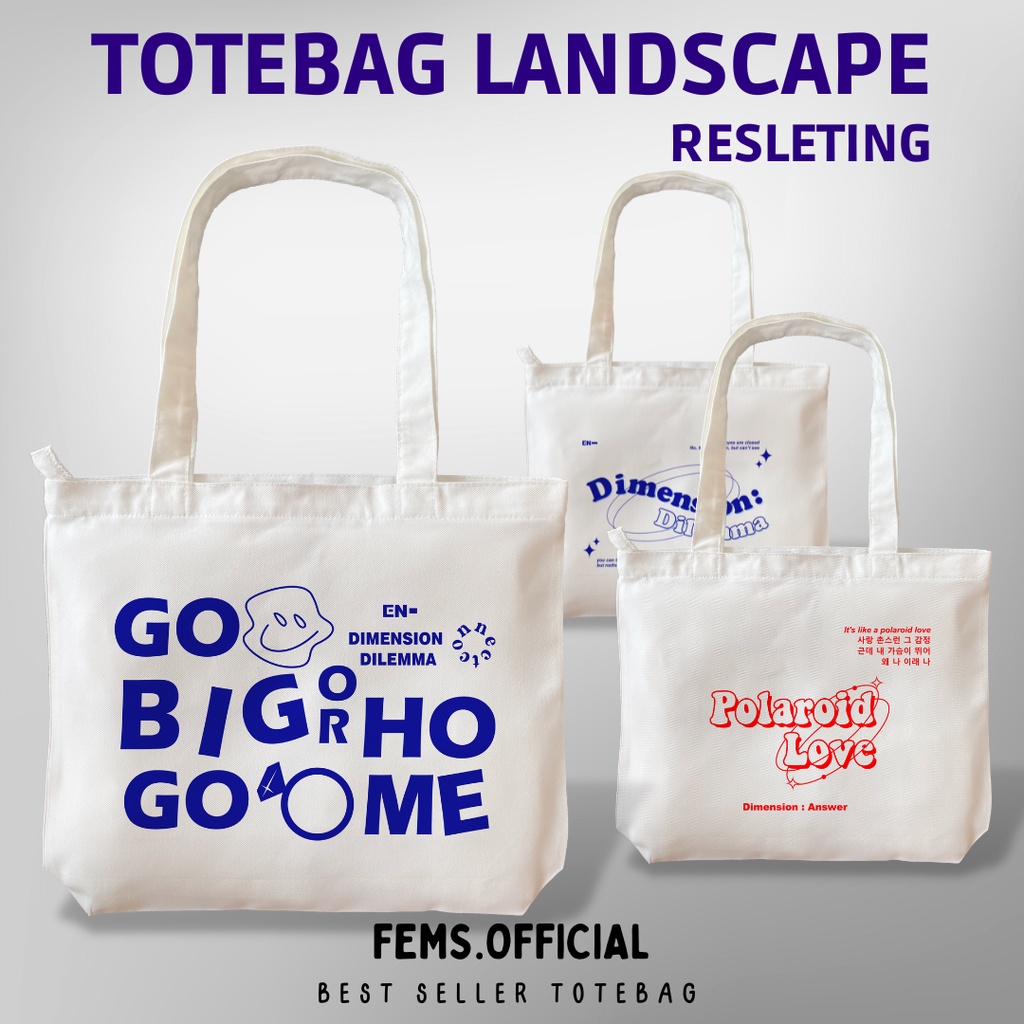 KPOP Aesthetic Boy band Canvas Tote Bag Boy Group Landscape Canvas Tote Bag เหมาะกับแล็ปท็อปซิป