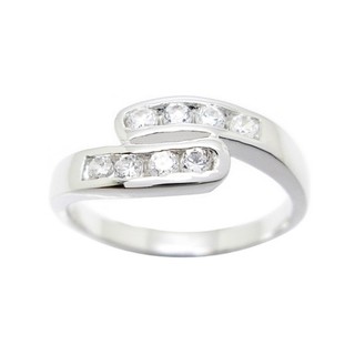 แหวนแถว แหวนแถวเพชรแท้ แหวนผู้หญิงมินิมอล แหวนผู้หญิงแฟชั่น ประดับเพชร cz สวยวิ้งวับ ชุบทองคำขาว ชุบทองคำขาวแท้