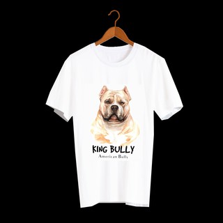 เสื้อลายหมา DI12 เสื้อยืดลายหมา American Bully เสื้อยืดพิมพ์ลายน้องหมา เสื้อยืดลายสวยๆ