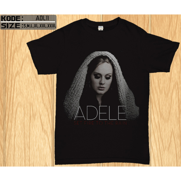 เสื้อยืดพิมพ์ลายเพลงดิจิตอล Singer Adele 11