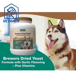 พร้อมส่ง แบบผง ลดขนร่วง โรคผิวหนัง สำหรับแมวและสุนัข เป็นผื่น คัน  NaturVet Brewer’s Dried Yeast