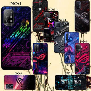 เคสโทรศัพท์ซิลิโคน TPU กันกระแทก ลายโลโก้ ROG หลากสี สําหรับ OPPO A39 A57 A52 A72 A92 A54 4G A55 A56 A59 F1s