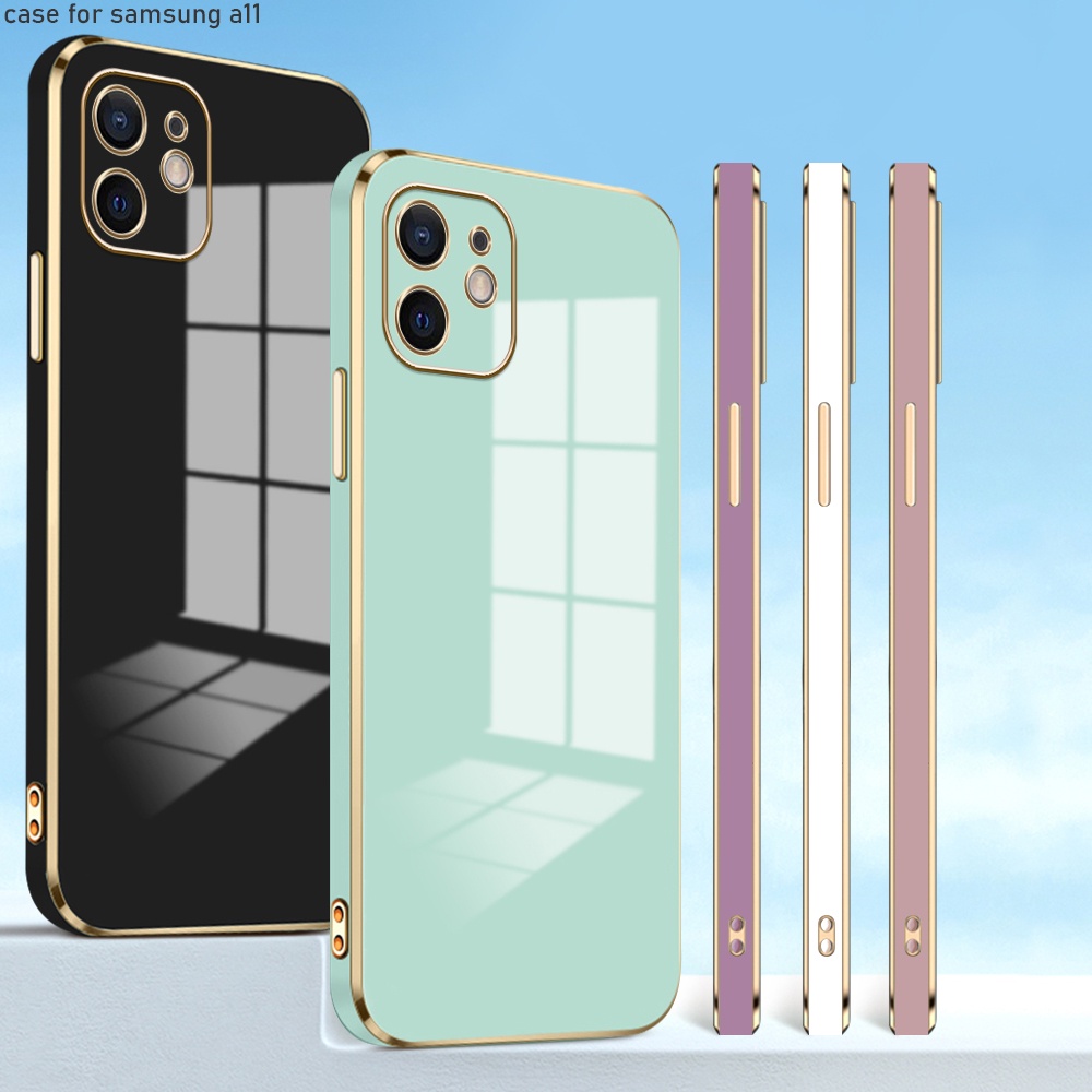 Compatible With Samsung Galaxy A11 A12 A21S A31 A32 A42 A51 A71 A03S 4G 5G เคสซัมซุง สำหรับ Electroplating TPU Case Simple TPU เคสโทรศัพท์