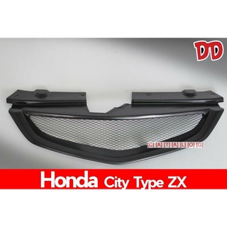 B.S.D กระจังหน้า HONDA CITY TYPE ZX สีดำด้าน ( พลาสติก ABS อย่างดี )