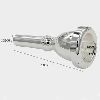 ปากเป่าขนาดใหญ่ Tuba Mouthpiece Sier Plated สําหรับเบสขนาดใหญ่