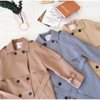 ปล่อยต่อ💕แบรนด์ U_morestuff Claire trench coat ⚡️กันอากาศหนาวได้ 10 องศาขึ้นไป 🌟ไอเทมยอดฮิต🌟