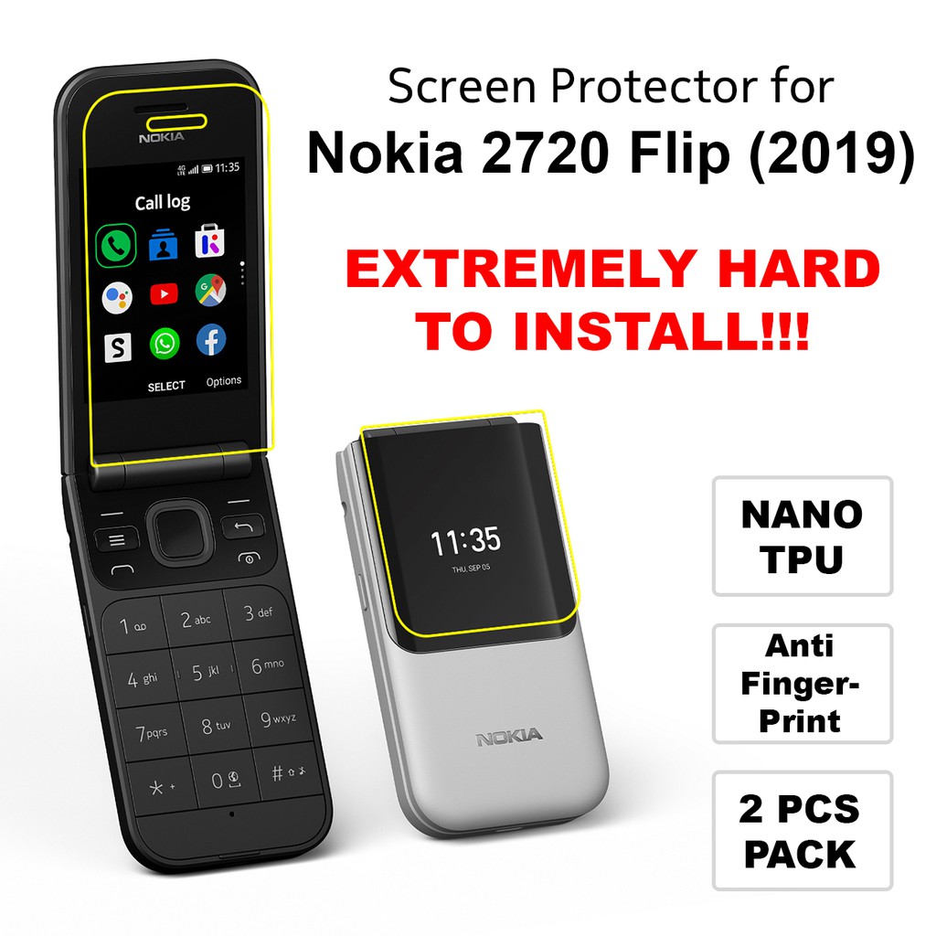 Nano TPU Hydrogel Film Shock Absorption Screen Protector Guard สําหรับ Nokia 2720 Flip 2019