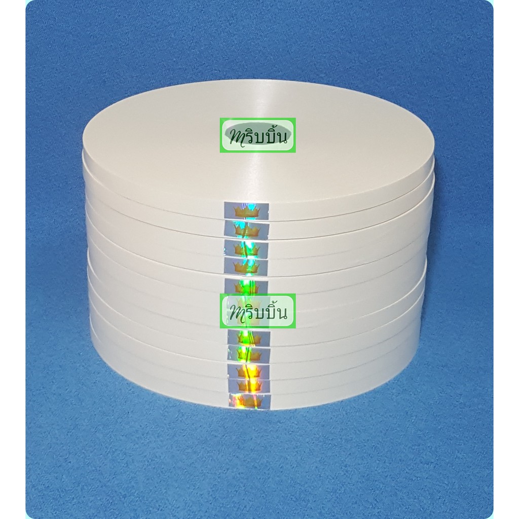 ริบบิ้นตรามงกุฎเนื้อทราย สีครีม เบอร์ 2