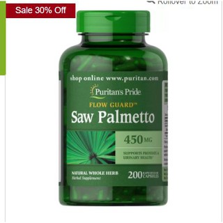 Puritans Pride [18v Saw Palmetto Extract /Standardized 320/ 450 ถูกสุดในไทย] ซอลพาเมโต้ ต้อมลูกหมาก ปลูกผม คิ้ว มีบุตร